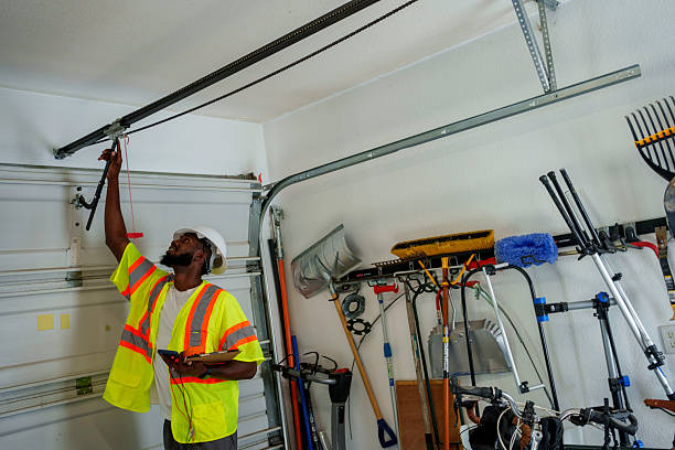 Professional Garage Door Roller Replacement technician working in West Belmar, NJ